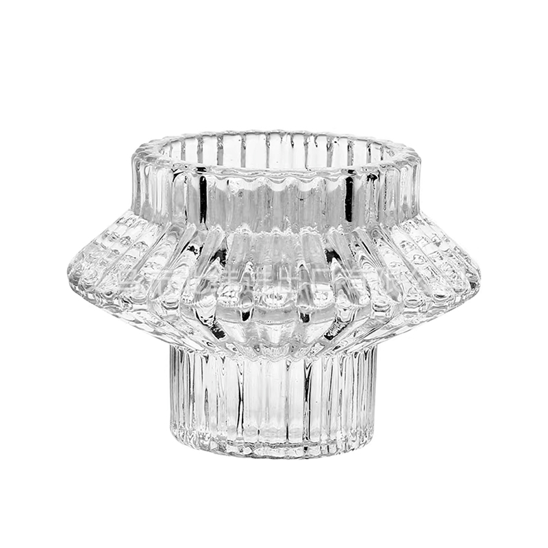 Unbreakable hexagonal crystal candle holder