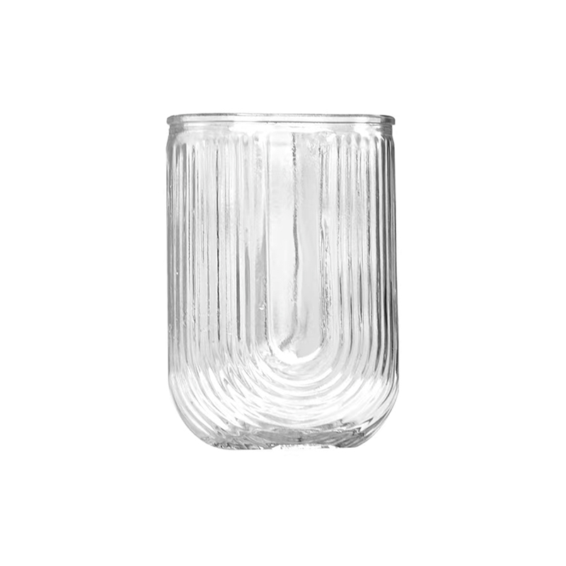 U-shaped glass vase
